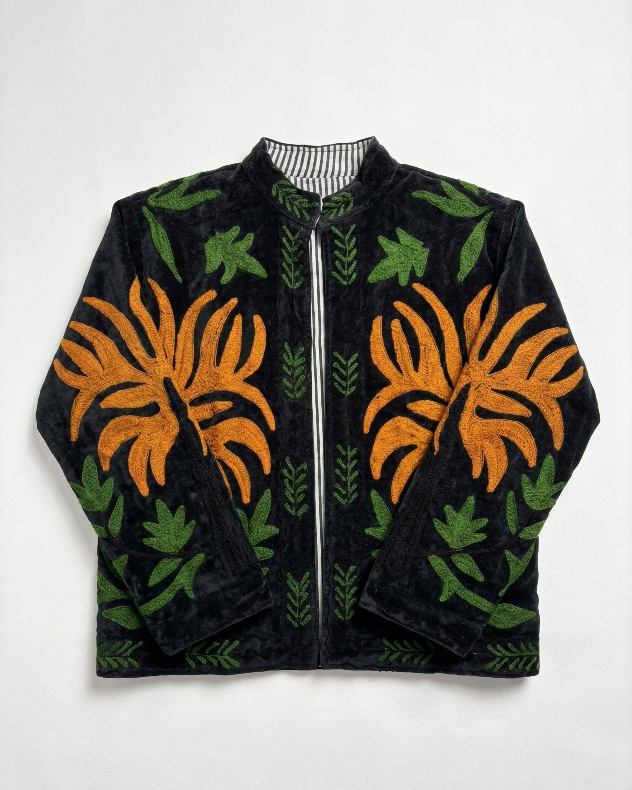Black base Green motif jacket