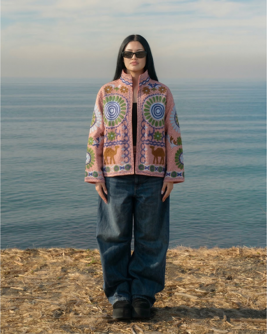 Blush Camel Trail Suzani Jacket