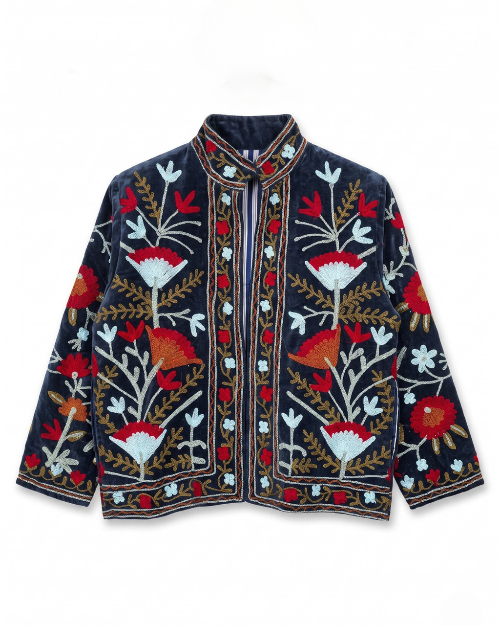 Midnight Garden Velvet Suzani Jacket