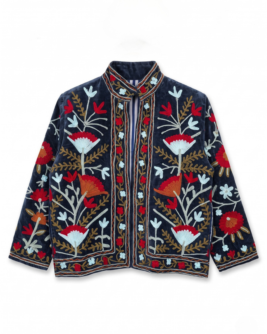 Midnight Garden Velvet Suzani Jacket