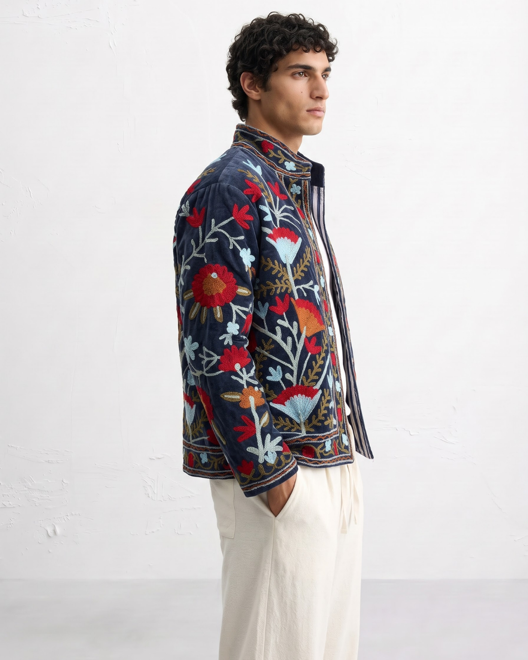 Midnight Garden Velvet Suzani Jacket