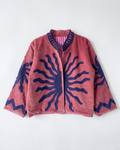 Rose Solar Burst Velvet Suzani Jacket