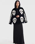 Black Skull Velvet Suzani Jacket