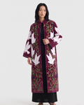 Plum Dove Velvet Suzani Coat