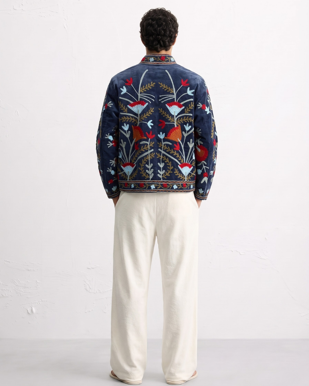 Midnight Garden Velvet Suzani Jacket