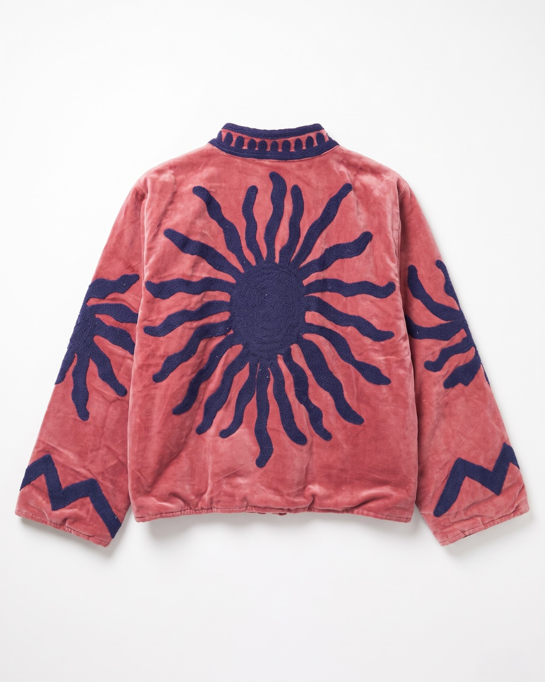 Rose Solar Burst Velvet Suzani Jacket