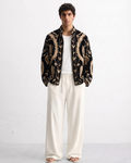 Black Tulip Fern Velvet Suzani Jacket