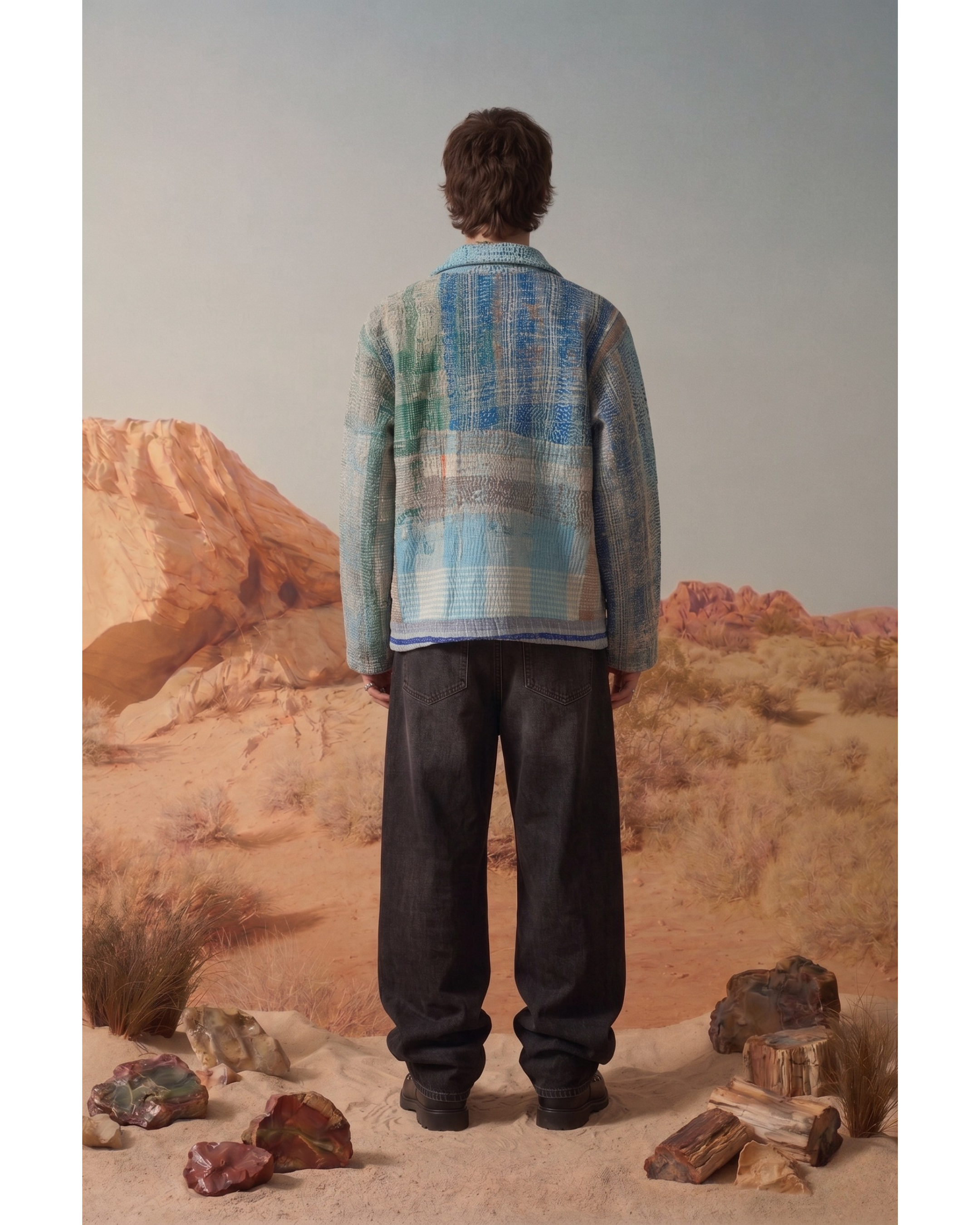 Blue Kantha jacket