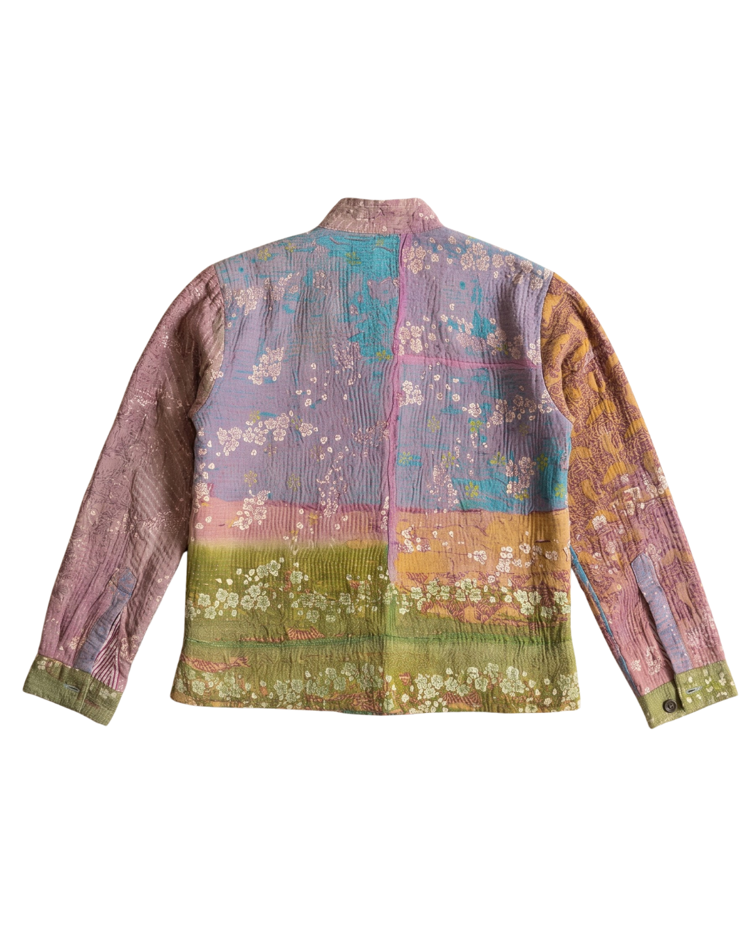Blush Floral Kantha Quilted Jacket