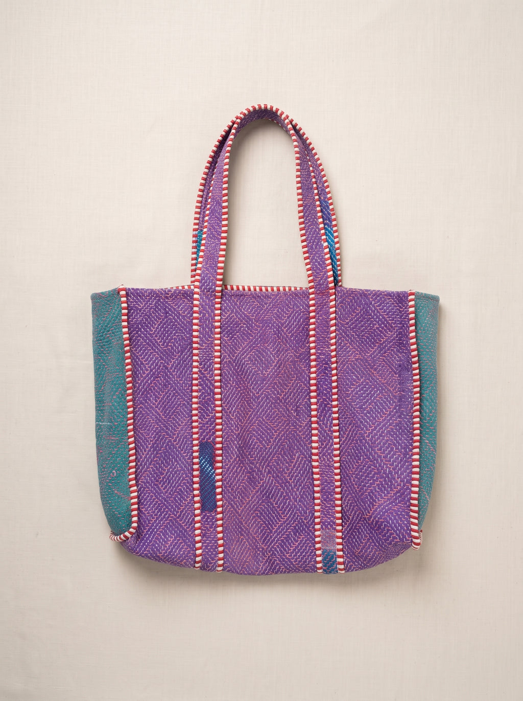 Lavender Kantha Quilted Tote Bag