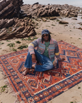 Lavender Stripe Kantha Hooded Jacket