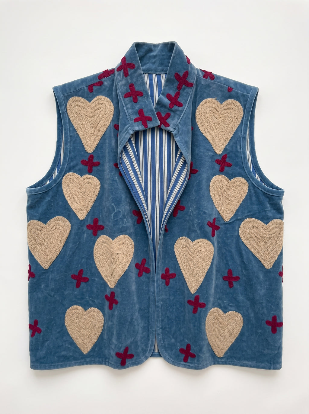 Heartstitch Velvet Vest