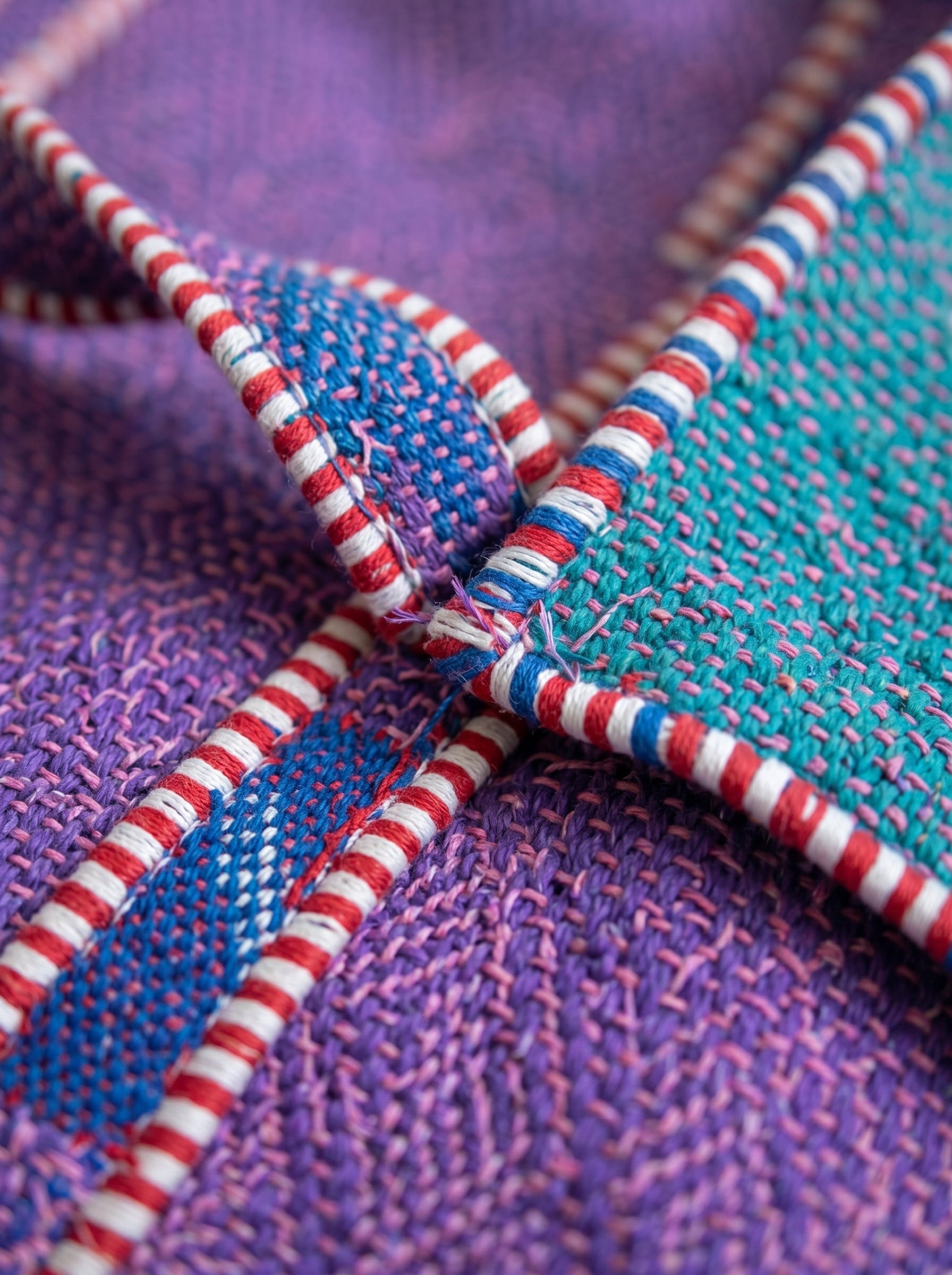 Lavender Kantha Quilted Tote Bag
