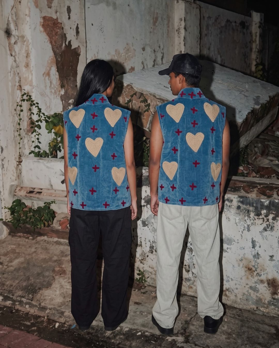 Heartstitch Velvet Vest