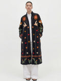 Black Desert Sky Velvet Suzani Coat