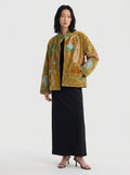 Olive Paisley Velvet Suzani Jacket