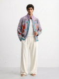 Lavender Bird Velvet Suzani Jacket