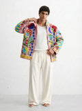 Pink Floral Handloom Suzani Jacket